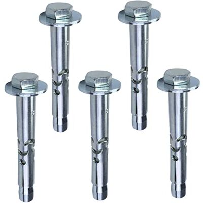 AERZETIX Goujon d'Ancrage Chevilles à Douille pour Béton avec Boulon à Tête Hexagonale et Rondelle 5x Ø8mm x 61mm M6 en Acier Zingué - Publicité AERZETIX Goujon d'Ancrage Chevilles à Douille pour Béton avec Boulon à Tête Hexagonale et Rondelle 5x Ø8mm x 61mm M6 en Acier Zingué - Publicité