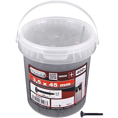 Connex B30075 Vis à fixation rapide 3,5 x 45 phosphatées 400 g - Publicité Connex B30075 Vis à fixation rapide 3,5 x 45 phosphatées 400 g - Publicité