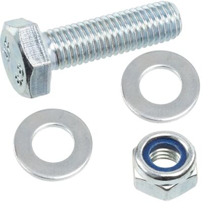 AERZETIX Kit de 10 boulons M10x35 mm à tête hexagonale + 20 rondelles + 10 écrous autobloquants hexagonaux M10 pour assemblage bricolage et fixation légère en acier - Publicité AERZETIX Kit de 10 boulons M10x35 mm à tête hexagonale + 20 rondelles + 10 écrous autobloquants hexagonaux M10 pour assemblage bricolage et fixation légère en acier - Publicité