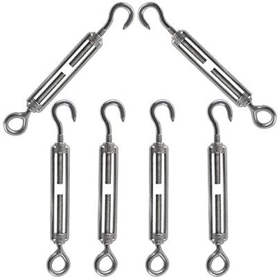Rshuhx M5 Tendeur Cable Tendeur Crochet et œil Acier Inoxydable 304 Tendeur Réglable Tendeur de Fil Utilisé pour Tendre le Fil d'acier l'antenne Corde à Linge Chaîne 6PCS - Publicité Rshuhx M5 Tendeur Cable Tendeur Crochet et œil Acier Inoxydable 304 Tendeur Réglable Tendeur de Fil Utilisé pour Tendre le Fil d'acier l'antenne Corde à Linge Chaîne 6PCS - Publicité