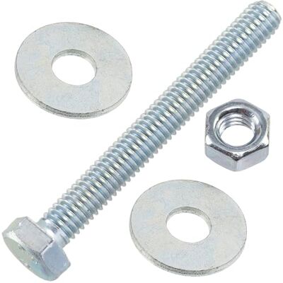 AERZETIX Kit ensemble de 25 boulons M6x50 mm à tête hexagonale + 50 rondelles larges M6x18 mm + 25 écrous hexagonaux M6 pour bricolage et fixation légère en acier - Publicité AERZETIX Kit ensemble de 25 boulons M6x50 mm à tête hexagonale + 50 rondelles larges M6x18 mm + 25 écrous hexagonaux M6 pour bricolage et fixation légère en acier - Publicité