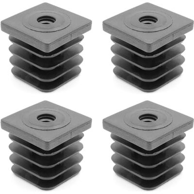 Design61 Lot de 4 bouchons filetés pour tubes carrés 40 x 40 mm avec filetage intérieur M10 Charge maximale pour épaisseur de paroi de 1,5 à 2 mm - Publicité Design61 Lot de 4 bouchons filetés pour tubes carrés 40 x 40 mm avec filetage intérieur M10 Charge maximale pour épaisseur de paroi de 1,5 à 2 mm - Publicité