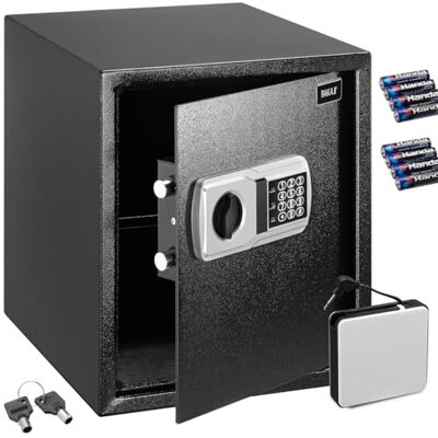BAKAJI Coffre-fort électronique 40x35x40cm pour documents & valeurs - Publicité BAKAJI Coffre-fort électronique 40x35x40cm pour documents & valeurs - Publicité