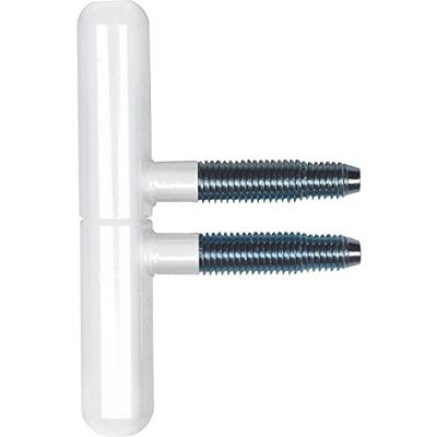 Gedotec Charniere de Porte et Meuble Pour Porte en Bois et Métal de Meuble, Portail, Volet, Fenêtre Type SFS avec Tige à Visser de 40 mm Charge 28 kg Acier Blanc Mat 1 Pièce - Publicité Gedotec Charniere de Porte et Meuble Pour Porte en Bois et Métal de Meuble, Portail, Volet, Fenêtre Type SFS avec Tige à Visser de 40 mm Charge 28 kg Acier Blanc Mat 1 Pièce - Publicité