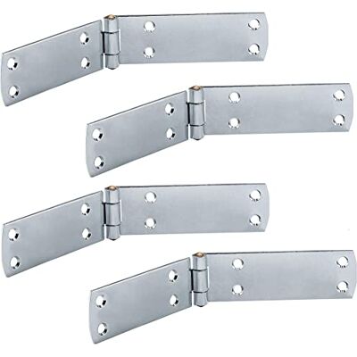 Gedotec Charnière de porte lourde paumelle à visser 4 pièces paumelles de volet en acier 250 x 38 mm paumelle de porte zinguée bleue charnières de porte épaisseur du matériau 2,5 mm - Publicité Gedotec Charnière de porte lourde paumelle à visser 4 pièces paumelles de volet en acier 250 x 38 mm paumelle de porte zinguée bleue charnières de porte épaisseur du matériau 2,5 mm - Publicité