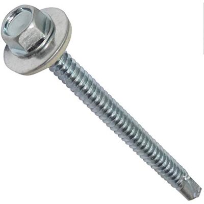 AERZETIX C44551 Lot de 20 Vis autoperceuse M6.3x80mm + rondelle d'étanchéité à empreinte hexagonale 10mm en acier zingué DIN7504K tôle bardage métallique chéneaux panneaux sandwich - Publicité AERZETIX C44551 Lot de 20 Vis autoperceuse M6.3x80mm + rondelle d'étanchéité à empreinte hexagonale 10mm en acier zingué DIN7504K tôle bardage métallique chéneaux panneaux sandwich - Publicité