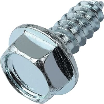AERZETIX C58613 Lot de 50 Vis à tôle métaux autotaraudeuses Ø4.8x13 mm à collerette embase à tête hexagonale 6 pans DIN6928 en acier zingué couleur argent - Publicité AERZETIX C58613 Lot de 50 Vis à tôle métaux autotaraudeuses Ø4.8x13 mm à collerette embase à tête hexagonale 6 pans DIN6928 en acier zingué couleur argent - Publicité