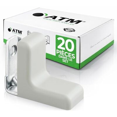 ATM Équerre d’angle avec Cache Frêne Clair – Connecteur de Meuble en Acier Galvanisé 90°, Renfort pour Armoire, Étagère, Table, Chaise, Lit – Lot de 20 - Publicité ATM Équerre d’angle avec Cache Frêne Clair – Connecteur de Meuble en Acier Galvanisé 90°, Renfort pour Armoire, Étagère, Table, Chaise, Lit – Lot de 20 - Publicité