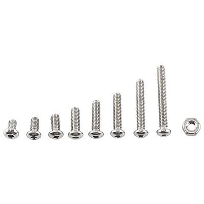 Walfront M2.5 Kit 300pcs Assortiment Vis Boulon Douille Hexagonale Tête Bombée en Acier Inoxydable A2 avec Ecrous M2.5 x 4/5/6/8/10/12/16/20mm - Publicité Walfront M2.5 Kit 300pcs Assortiment Vis Boulon Douille Hexagonale Tête Bombée en Acier Inoxydable A2 avec Ecrous M2.5 x 4/5/6/8/10/12/16/20mm - Publicité
