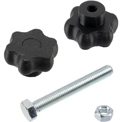 AERZETIX Kit de 12 boutons molettes poignées de serrage M6 en forme d'étoile en plastique noir + 6 vis M6x50 mm à 6 pans et 6 écrous M6 hexagonaux plage de serrage maximale 21 mm - Publicité AERZETIX Kit de 12 boutons molettes poignées de serrage M6 en forme d'étoile en plastique noir + 6 vis M6x50 mm à 6 pans et 6 écrous M6 hexagonaux plage de serrage maximale 21 mm - Publicité
