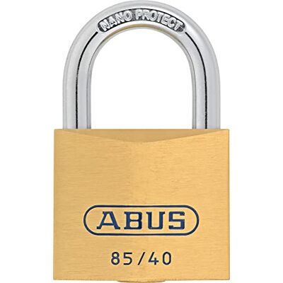 Serrure à Shackle en Laiton Abus 85/30 - Double Verrouillage, Anti-pick - Publicité Serrure à Shackle en Laiton Abus 85/30 - Double Verrouillage, Anti-pick - Publicité