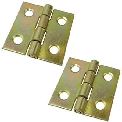 AERZETIX C58715 Lot de 2 petites-charnières 30x29x1 mm pour porte de boîte à bijoux, petit coffret, boîte à outils, boîte aux lettres en acier zingué - Publicité AERZETIX C58715 Lot de 2 petites-charnières 30x29x1 mm pour porte de boîte à bijoux, petit coffret, boîte à outils, boîte aux lettres en acier zingué - Publicité
