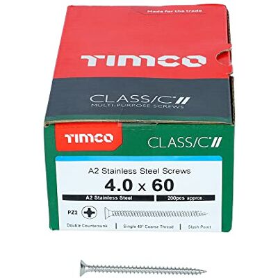 Vis Polyvalente Classique TIMco 40070CLASS PZ2 CSK A2 S/S 4.0 x 70mm - Vis - Publicité Vis Polyvalente Classique TIMco 40070CLASS PZ2 CSK A2 S/S 4.0 x 70mm - Vis - Publicité
