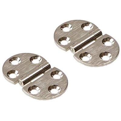 Gedotec H10762 Lot de 2 charnières à clapet en bois – Laiton nickelé mat – Charnières à clapet avec angle d'ouverture 270° – Lot de 2 – Charnières d'armoire à visser - Publicité Gedotec H10762 Lot de 2 charnières à clapet en bois – Laiton nickelé mat – Charnières à clapet avec angle d'ouverture 270° – Lot de 2 – Charnières d'armoire à visser - Publicité