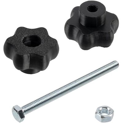 AERZETIX Kit de 12 boutons molettes poignées de serrage M6 en forme d'étoile en plastique noir + 6 vis M6x80 mm à 6 pans et 6 écrous M6 hexagonaux plage de serrage maximale 51 mm - Publicité AERZETIX Kit de 12 boutons molettes poignées de serrage M6 en forme d'étoile en plastique noir + 6 vis M6x80 mm à 6 pans et 6 écrous M6 hexagonaux plage de serrage maximale 51 mm - Publicité
