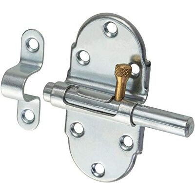 Gedotec Verrou de porte en métal pour meuble Course de 25 mm Verrou avec sécurité à ressort H7006 Boulon à ressort en acier nickelé poli Fermeture de porte pour meubles, portes et armoires - Publicité Gedotec Verrou de porte en métal pour meuble Course de 25 mm Verrou avec sécurité à ressort H7006 Boulon à ressort en acier nickelé poli Fermeture de porte pour meubles, portes et armoires - Publicité