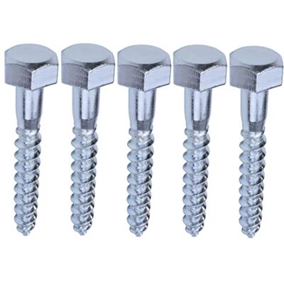 AERZETIX C44595 Lot de 5 Tirefond/vis à bois M10x60mm à tête hexagonale 6 pans DIN571 en acier-zingué assemblage fixation charpente ossature contreplaqués agglomérés - Publicité AERZETIX C44595 Lot de 5 Tirefond/vis à bois M10x60mm à tête hexagonale 6 pans DIN571 en acier-zingué assemblage fixation charpente ossature contreplaqués agglomérés - Publicité
