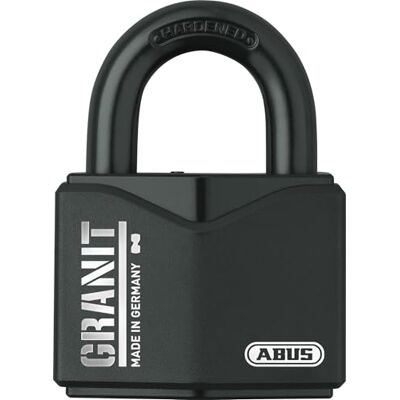 ABUS Cadenas Granit 37/55 #SZP pour une utilisation en extérieur avec carte de sécurité en acier spécial trempé Niveau de sécurité 10 Noir - Publicité ABUS Cadenas Granit 37/55 #SZP pour une utilisation en extérieur avec carte de sécurité en acier spécial trempé Niveau de sécurité 10 Noir - Publicité