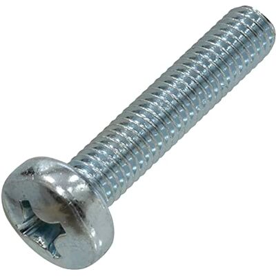 AERZETIX C59919 Lot de 50 Vis métaux à tête cylindrique M6x30 mm à empreinte PH2 boulon d'assemblage DIN 7985 dureté 4.8 en acier au carbone couleur argent - Publicité AERZETIX C59919 Lot de 50 Vis métaux à tête cylindrique M6x30 mm à empreinte PH2 boulon d'assemblage DIN 7985 dureté 4.8 en acier au carbone couleur argent - Publicité