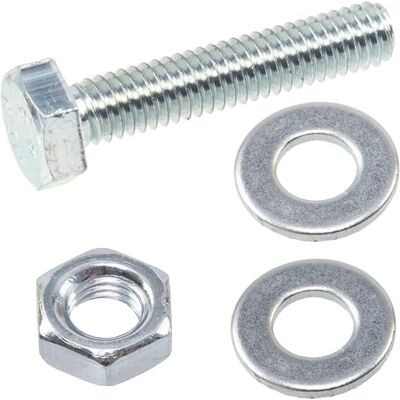 AERZETIX Kit ensemble de 25 boulons M4x20 mm à tête hexagonale + 50 rondelles M4x8 mm + 25 écrous hexagonaux M4 pour bricolage et fixation légère en acier - Publicité AERZETIX Kit ensemble de 25 boulons M4x20 mm à tête hexagonale + 50 rondelles M4x8 mm + 25 écrous hexagonaux M4 pour bricolage et fixation légère en acier - Publicité