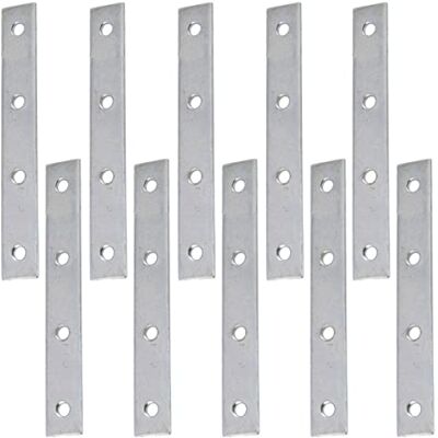 AERZETIX C65807 Lot de 10 Pattes d'assemblage plates 110x15x2 mm perforées à 4 trous plaque de fixation en acier raccord pour meuble montage réglable ajustable quincaillerie - Publicité AERZETIX C65807 Lot de 10 Pattes d'assemblage plates 110x15x2 mm perforées à 4 trous plaque de fixation en acier raccord pour meuble montage réglable ajustable quincaillerie - Publicité