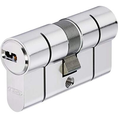 ABUS Cylindre à Double Entrée D6PSN 45/50 mm Bkn, Nickelé - Publicité ABUS Cylindre à Double Entrée D6PSN 45/50 mm Bkn, Nickelé - Publicité