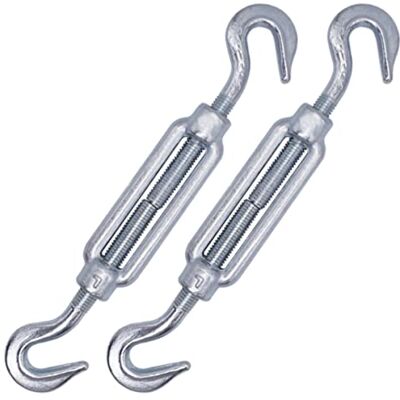 Marcopol Lot de 2 tendeurs de fil M12 réglables avec crochet et crochet Tension de câble de corde (2 pièces, M12) - Publicité Marcopol Lot de 2 tendeurs de fil M12 réglables avec crochet et crochet Tension de câble de corde (2 pièces, M12) - Publicité