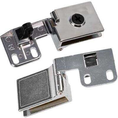 AERZETIX C74736 Paire de 2 Charnières pour Porte en Verre Vitre Max 5 mm Vitrine Finition Chromée Acier - Publicité AERZETIX C74736 Paire de 2 Charnières pour Porte en Verre Vitre Max 5 mm Vitrine Finition Chromée Acier - Publicité