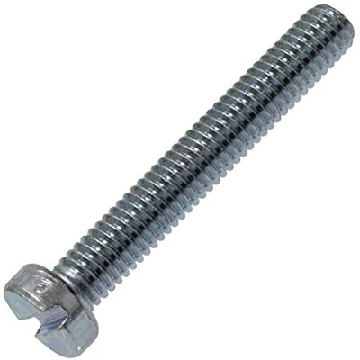 AERZETIX C60207 Lot de 20 Vis à métaux à tête cylindrique M6x40 mm à empreinte fendue S boulon d'assemblage DIN 84 dureté 4.8 en acier zingué couleur argent - Publicité AERZETIX C60207 Lot de 20 Vis à métaux à tête cylindrique M6x40 mm à empreinte fendue S boulon d'assemblage DIN 84 dureté 4.8 en acier zingué couleur argent - Publicité