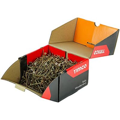Vis à bois Timco Solo à tête fraisée or - 5.0 x 80mm - Publicité Vis à bois Timco Solo à tête fraisée or - 5.0 x 80mm - Publicité