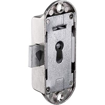 Gedotec Serrure à visser en métal nickelé 1 pièce Serrure à barre pour meubles avec blocage européen, y compris 1 clé à panneton Backset 15 mm Butée : droite - Publicité Gedotec Serrure à visser en métal nickelé 1 pièce Serrure à barre pour meubles avec blocage européen, y compris 1 clé à panneton Backset 15 mm Butée : droite - Publicité