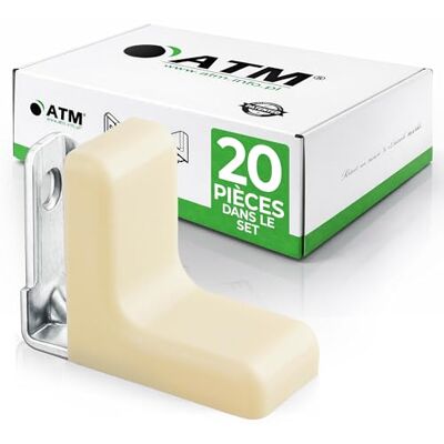 ATM Équerre d’angle avec Cache Érable – Connecteur de Meuble en Acier Galvanisé 90°, Renfort pour Armoire, Étagère, Table, Chaise, Lit – Lot de 20 - Publicité ATM Équerre d’angle avec Cache Érable – Connecteur de Meuble en Acier Galvanisé 90°, Renfort pour Armoire, Étagère, Table, Chaise, Lit – Lot de 20 - Publicité