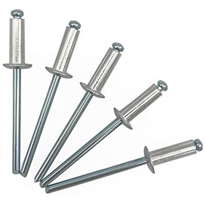 Marcopol Lot de 1000 pièces de rivets aveugles 4,0 x 12 mm, tête bombée ouverte, type DIN 7337, rivet en aluminium et mandrin en acier, rivets à clé (1000, 4,0 x 12 mm) - Publicité Marcopol Lot de 1000 pièces de rivets aveugles 4,0 x 12 mm, tête bombée ouverte, type DIN 7337, rivet en aluminium et mandrin en acier, rivets à clé (1000, 4,0 x 12 mm) - Publicité