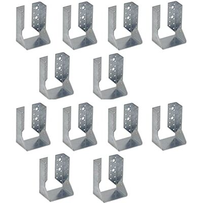Gedotec Sabot de poutre avec languettes internes en acier 10 pcs Support de poutre 60 x 100 x 75 mm Support de poteau Raccord d'angle pour charges lourdes - Publicité Gedotec Sabot de poutre avec languettes internes en acier 10 pcs Support de poutre 60 x 100 x 75 mm Support de poteau Raccord d'angle pour charges lourdes - Publicité