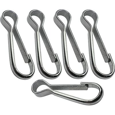 AERZETIX Lot de 5 Mousquetons Carabines Simple Ø5.6x30mm Crochet/Boucle de Câble/Corde Attache Rapide en Acier Inoxydable A2 - Publicité AERZETIX Lot de 5 Mousquetons Carabines Simple Ø5.6x30mm Crochet/Boucle de Câble/Corde Attache Rapide en Acier Inoxydable A2 - Publicité