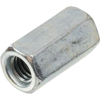 AERZETIX Lot de 40 Écrous de jonction allongés M6x18 à 6 pans pas de filetage 1 mm en acier zingué couleur argent fixation assemblage - Publicité AERZETIX Lot de 40 Écrous de jonction allongés M6x18 à 6 pans pas de filetage 1 mm en acier zingué couleur argent fixation assemblage - Publicité