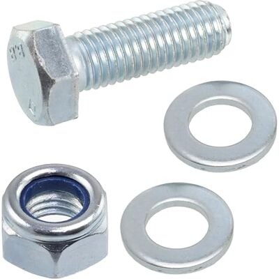 AERZETIX Kit de 10 boulons M12x35 mm à tête hexagonale + 20 rondelles + 10 écrous autobloquants hexagonaux M12 pour assemblage bricolage et fixation légère en acier - Publicité AERZETIX Kit de 10 boulons M12x35 mm à tête hexagonale + 20 rondelles + 10 écrous autobloquants hexagonaux M12 pour assemblage bricolage et fixation légère en acier - Publicité