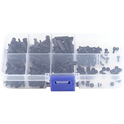 Walfront Entretoise Nylon Kit PCB M2 M3 250 pièces Assortiment Hex Mâle-Femelle avec Boîte Plastique (M2-C) - Publicité Walfront Entretoise Nylon Kit PCB M2 M3 250 pièces Assortiment Hex Mâle-Femelle avec Boîte Plastique (M2-C) - Publicité
