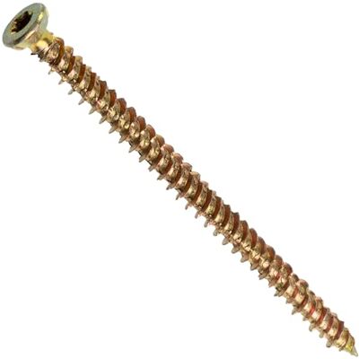 AERZETIX C44667 Lot de 20 Vis pour béton Ø7.5x112mm à empreint étoile T30 montage directe sans cheville à tête fraisée en acier zingué ancrage fixation bâtiment charpente bois - Publicité AERZETIX C44667 Lot de 20 Vis pour béton Ø7.5x112mm à empreint étoile T30 montage directe sans cheville à tête fraisée en acier zingué ancrage fixation bâtiment charpente bois - Publicité