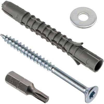 AERZETIX Kit de 100 chevilles à expansion Ø6x50 mm en nylon + 100 vis à bois Ø4x50 mm + 100 rondelles larges pour boulon M4 + 1 embout de vissage étoile T20 1/4x25 mm - Publicité AERZETIX Kit de 100 chevilles à expansion Ø6x50 mm en nylon + 100 vis à bois Ø4x50 mm + 100 rondelles larges pour boulon M4 + 1 embout de vissage étoile T20 1/4x25 mm - Publicité