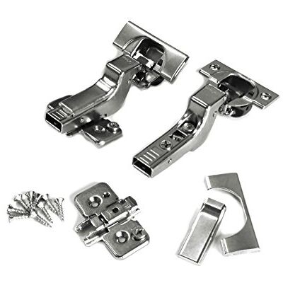 Blum Lot de 8 charnières à fermeture amortie OTION à fermeture douce, 110 degrés, fermeture automatique, sans cadre, avec plaques de montage et plaques de recouvrement de charnière (encart – Lot - Publicité Blum Lot de 8 charnières à fermeture amortie OTION à fermeture douce, 110 degrés, fermeture automatique, sans cadre, avec plaques de montage et plaques de recouvrement de charnière (encart – Lot - Publicité