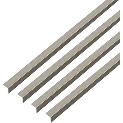 Alberts GAH- 499433 488727 Lot de 4 profilés d'angle auto-adhésifs en aluminium, design acier inoxydable, 1000 x 10 x 10 mm - Publicité Alberts GAH- 499433 488727 Lot de 4 profilés d'angle auto-adhésifs en aluminium, design acier inoxydable, 1000 x 10 x 10 mm - Publicité