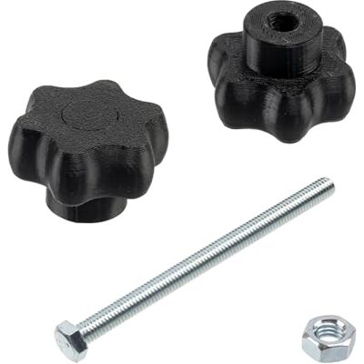 AERZETIX Kit de 12 boutons molettes poignées de serrage M5 en forme d'étoile en plastique noir + 6 vis M5x70 mm à 6 pans et 6 écrous M5 hexagonaux plage de serrage maximale 46 mm - Publicité AERZETIX Kit de 12 boutons molettes poignées de serrage M5 en forme d'étoile en plastique noir + 6 vis M5x70 mm à 6 pans et 6 écrous M5 hexagonaux plage de serrage maximale 46 mm - Publicité