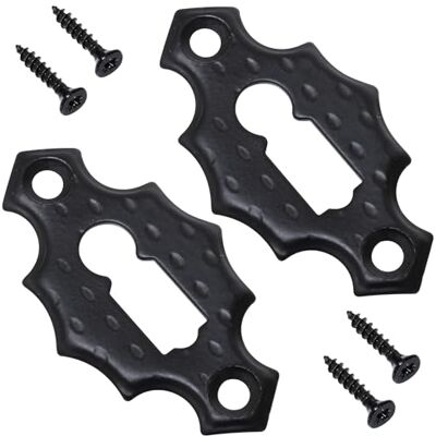 AERZETIX C73734 Paire de 2 rosettes plaques 60x34x2.5 mm pour serrure de porte à clé ordinaire montage vérticale cache trou de clé en métal couleur noir mat rosace ferrure cylindre - Publicité AERZETIX C73734 Paire de 2 rosettes plaques 60x34x2.5 mm pour serrure de porte à clé ordinaire montage vérticale cache trou de clé en métal couleur noir mat rosace ferrure cylindre - Publicité