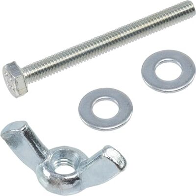 AERZETIX Kit ensemble de 25 écrous papillons à oreilles M4 + 50 rondelles plates + 25 boulons M4x40 mm à tête hexagonale en acier - Publicité AERZETIX Kit ensemble de 25 écrous papillons à oreilles M4 + 50 rondelles plates + 25 boulons M4x40 mm à tête hexagonale en acier - Publicité