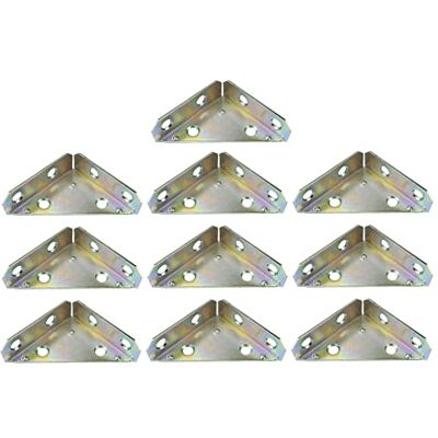 AERZETIX C57277 Lot de 10 Équerres d'assemblage de coin 50x50x17 mm fixation plaque d'angle droit raccord métallique de meuble à 90° en acier zingué jaune bois quincaillerie menuiserie - Publicité AERZETIX C57277 Lot de 10 Équerres d'assemblage de coin 50x50x17 mm fixation plaque d'angle droit raccord métallique de meuble à 90° en acier zingué jaune bois quincaillerie menuiserie - Publicité