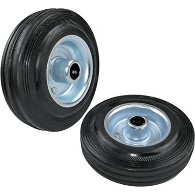 AERZETIX C58897 Lot de 2 Roues roulettes de chariot Ø125 mm avec roulement à aiguilles capacité de charge 100 kg couleur de roue: noir en caoutchouc jante en acier - Publicité AERZETIX C58897 Lot de 2 Roues roulettes de chariot Ø125 mm avec roulement à aiguilles capacité de charge 100 kg couleur de roue: noir en caoutchouc jante en acier - Publicité