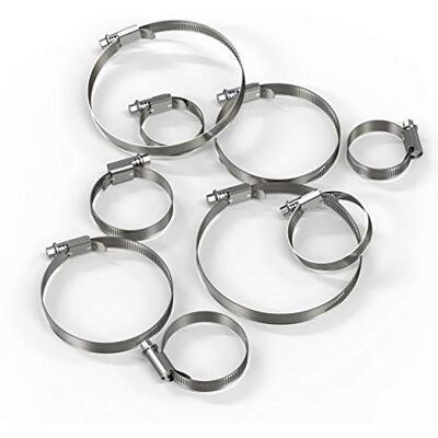 AUPROTEC Collier de Serrage à vis en acier inoxydable V2A W2 DIN 3017 choix: 80-100 mm, 4 pièces - Publicité AUPROTEC Collier de Serrage à vis en acier inoxydable V2A W2 DIN 3017 choix: 80-100 mm, 4 pièces - Publicité