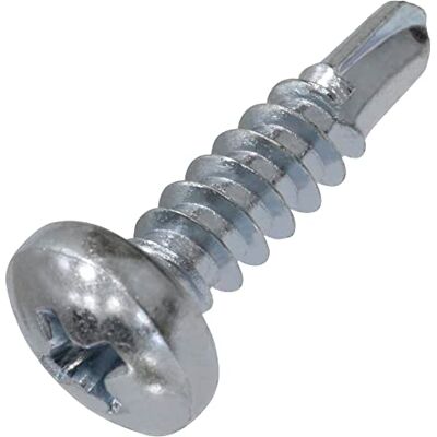AERZETIX C44729 lot de 100 Vis à tôle autoperceuse à tête cylindrique bombée Ø4.8x19mm DIN 7504 N en acier zingué à empreinte ph cruciforme couleur : argent - Publicité AERZETIX C44729 lot de 100 Vis à tôle autoperceuse à tête cylindrique bombée Ø4.8x19mm DIN 7504 N en acier zingué à empreinte ph cruciforme couleur : argent - Publicité