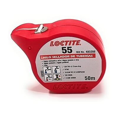 Loctite Fil d'étanchéité tuyauterie Blanc 50 m - Publicité Loctite Fil d'étanchéité tuyauterie Blanc 50 m - Publicité